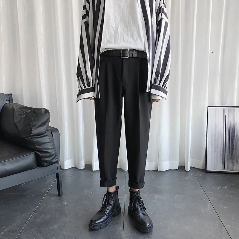 Privathinker  Korean Men Harem Pants Harajuku Man Solid Color Casual Black Pants 2020 Streetwear Male Beige Trousers