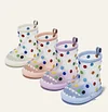 Polka Dot Rainbow Bean shark Adult Rain Boots Women's Fashion 2024 Waterproof Rain Boots Short Tube Water Shoes