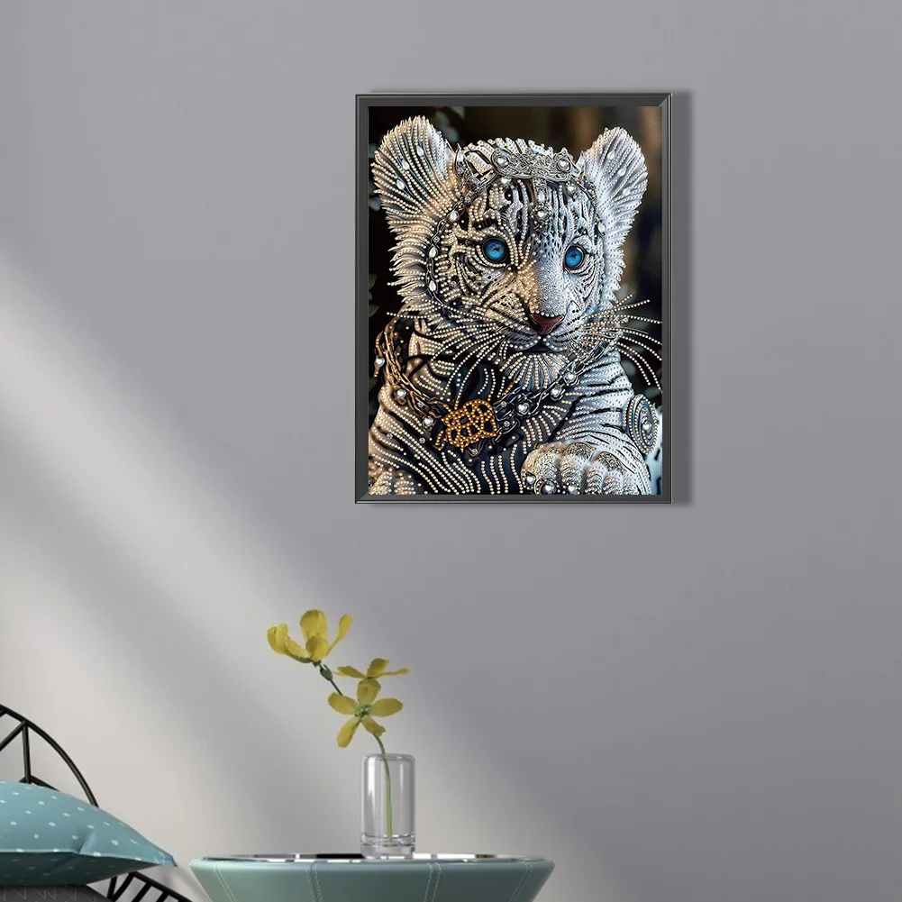 Diamond Painting - Partial Special Shaped Drill - Tiger(30*40cm)