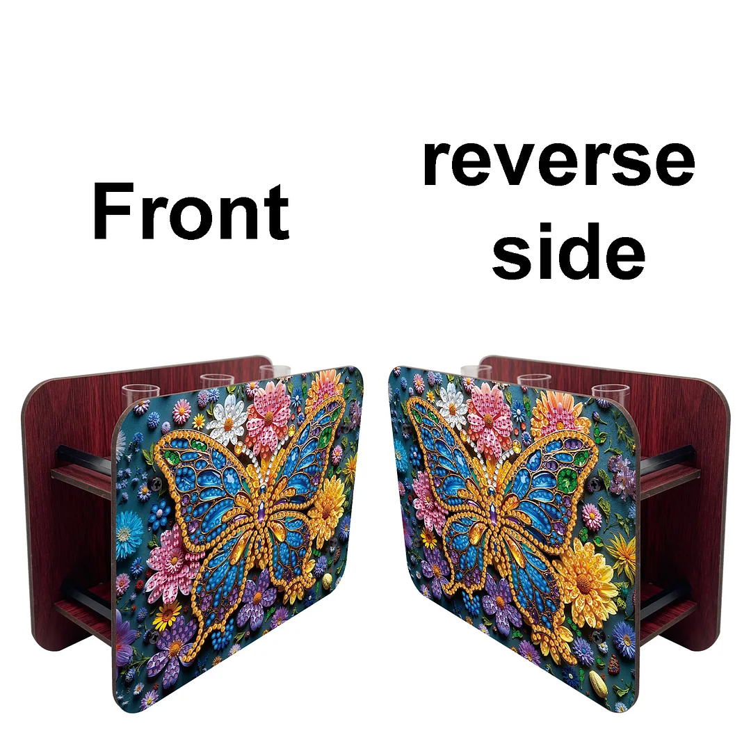 Butterfly DIY Flower Vase Wooden Double Sided Desktop Diamond Art Kit Home Decor