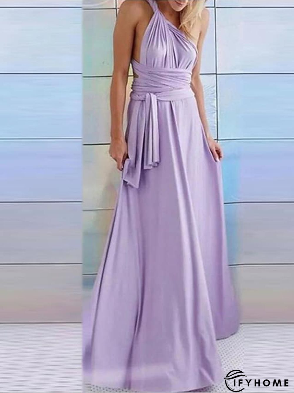 Women‘s Prom Party Dress Swing Dress Long Dress Maxi Dress Green Black Blue Sleeveless Pure Color Backless Spring Summer V Neck Party S M L XL | IFYHOME