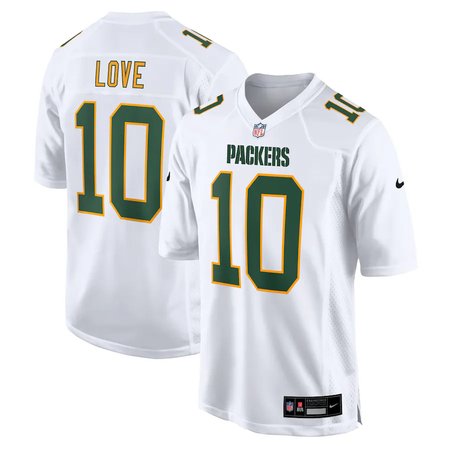 Men's Green Bay Packers #10 Jordan Love  White Fashion Game Jersey
