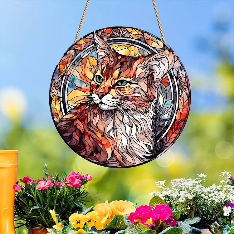 Cat - Suncatcher Hanging Ornament WH011