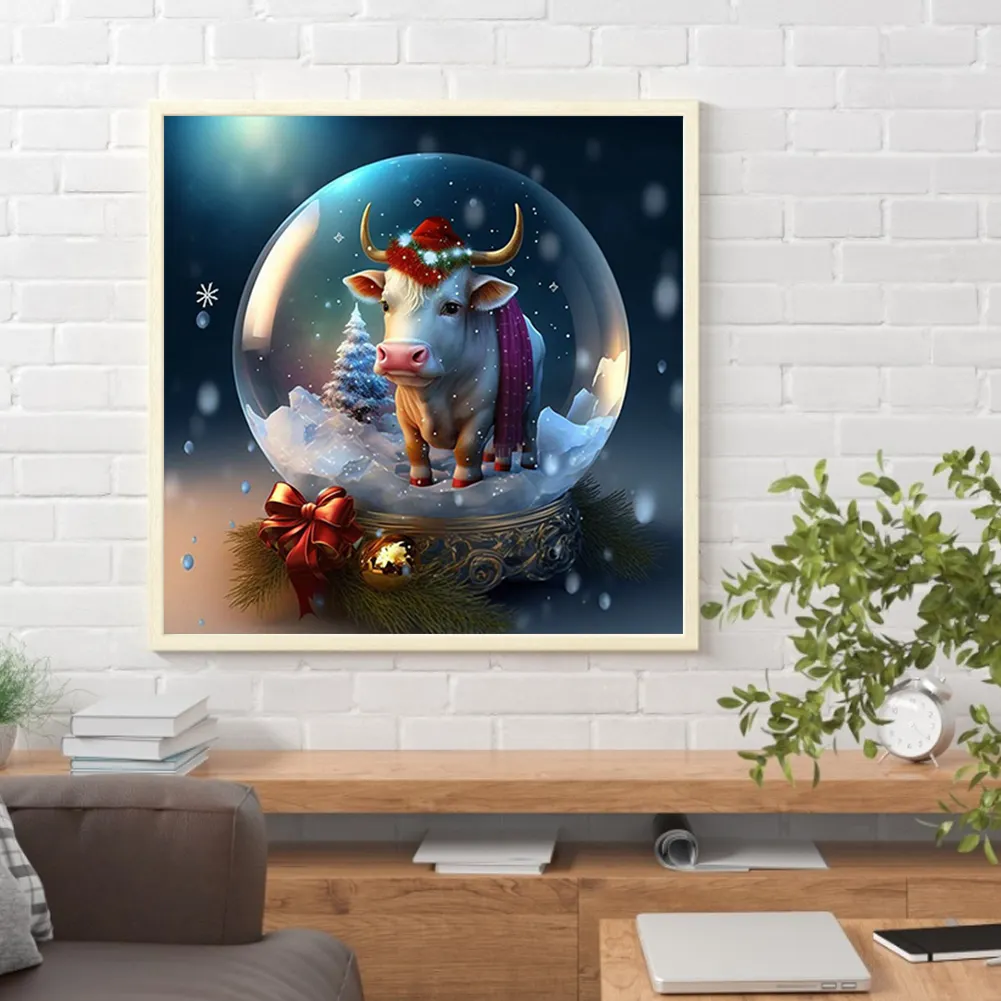 DIY Paint By Number 40*40cm - Crystal Ball-Cow