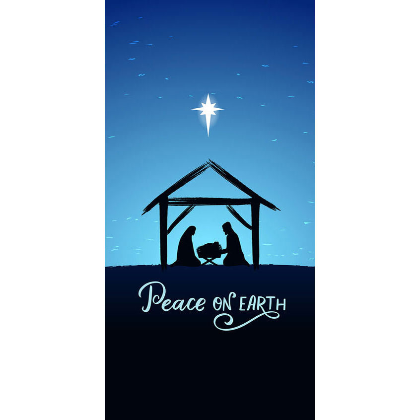 Nativity Peace on Earth Door Cover Mural