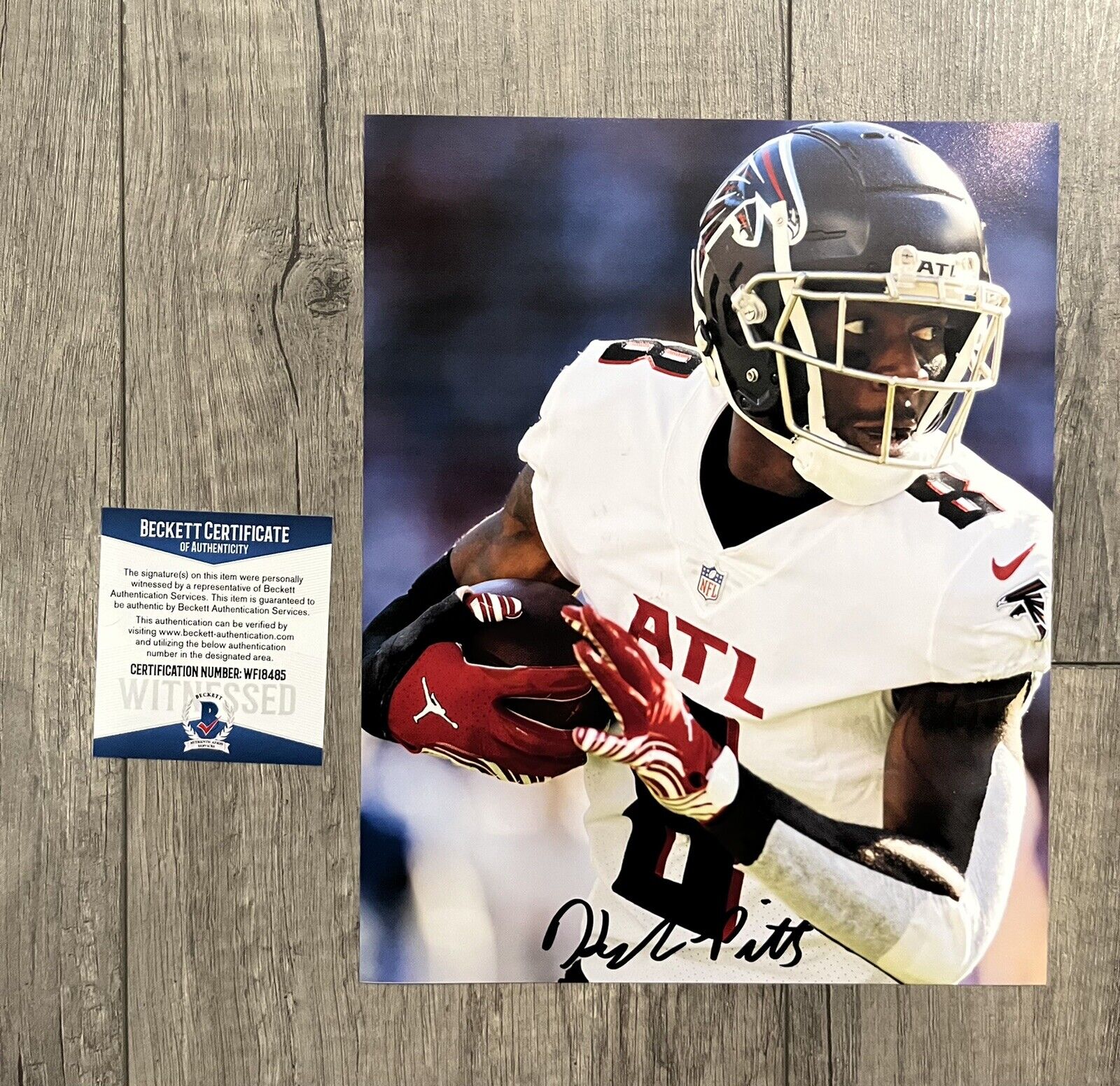 kyle pitts signed autographed 8 x 10 Photo Poster painting beckett coa witness falcons