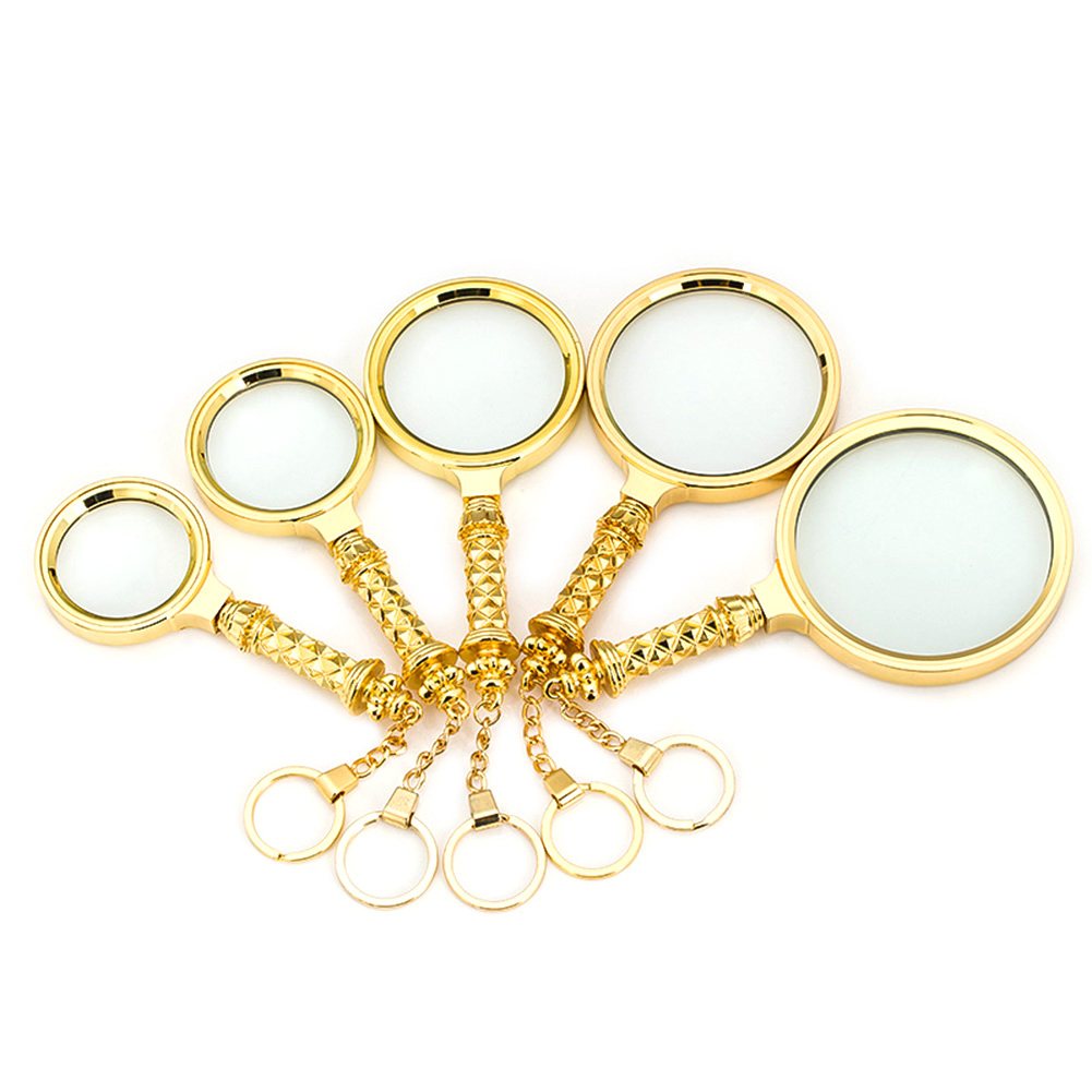 

Optical Lens Magnifying Glass with Keychain Seniors Reading Magnifier Gold, 80mm, 501 Original