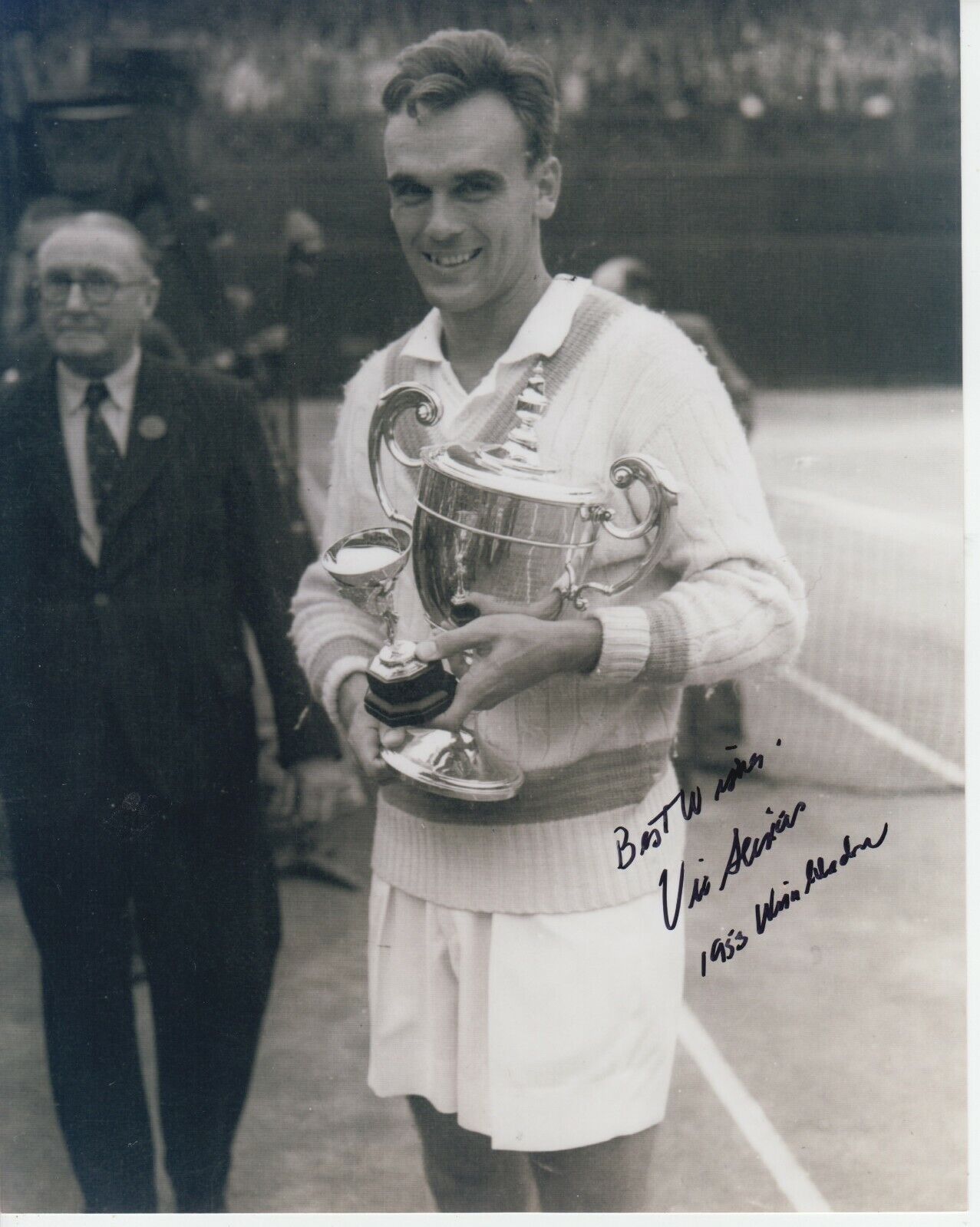 Vic Seixas 1953 Wimbledon 8x10 Signed Photo Poster painting w/ COA Tennis-Men #2