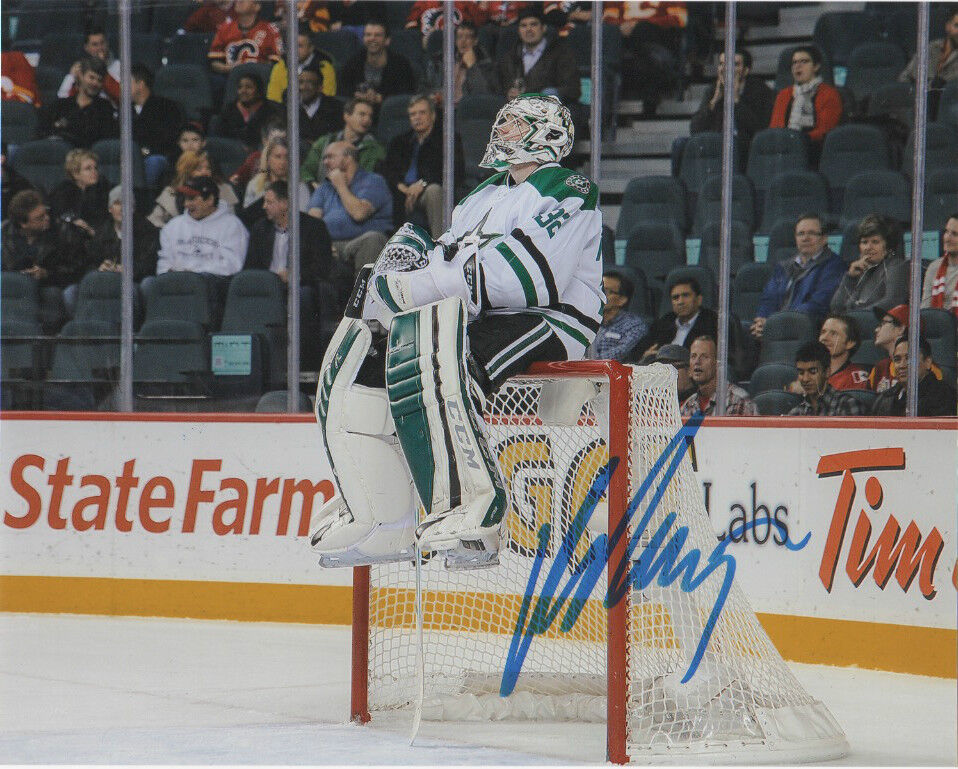 Dallas Stars Kari Lehtonen Signed Autographed 8x10 NHL Photo Poster painting COA F