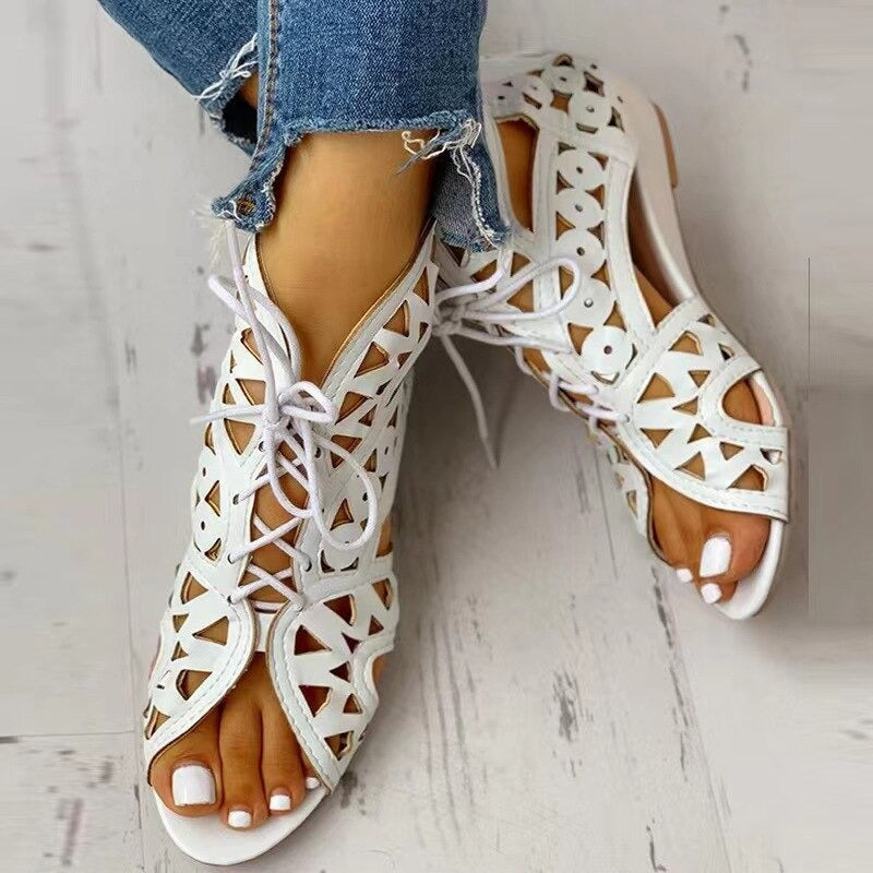 LookYno - Summer Shoelaces Gladiator Boot Sandals