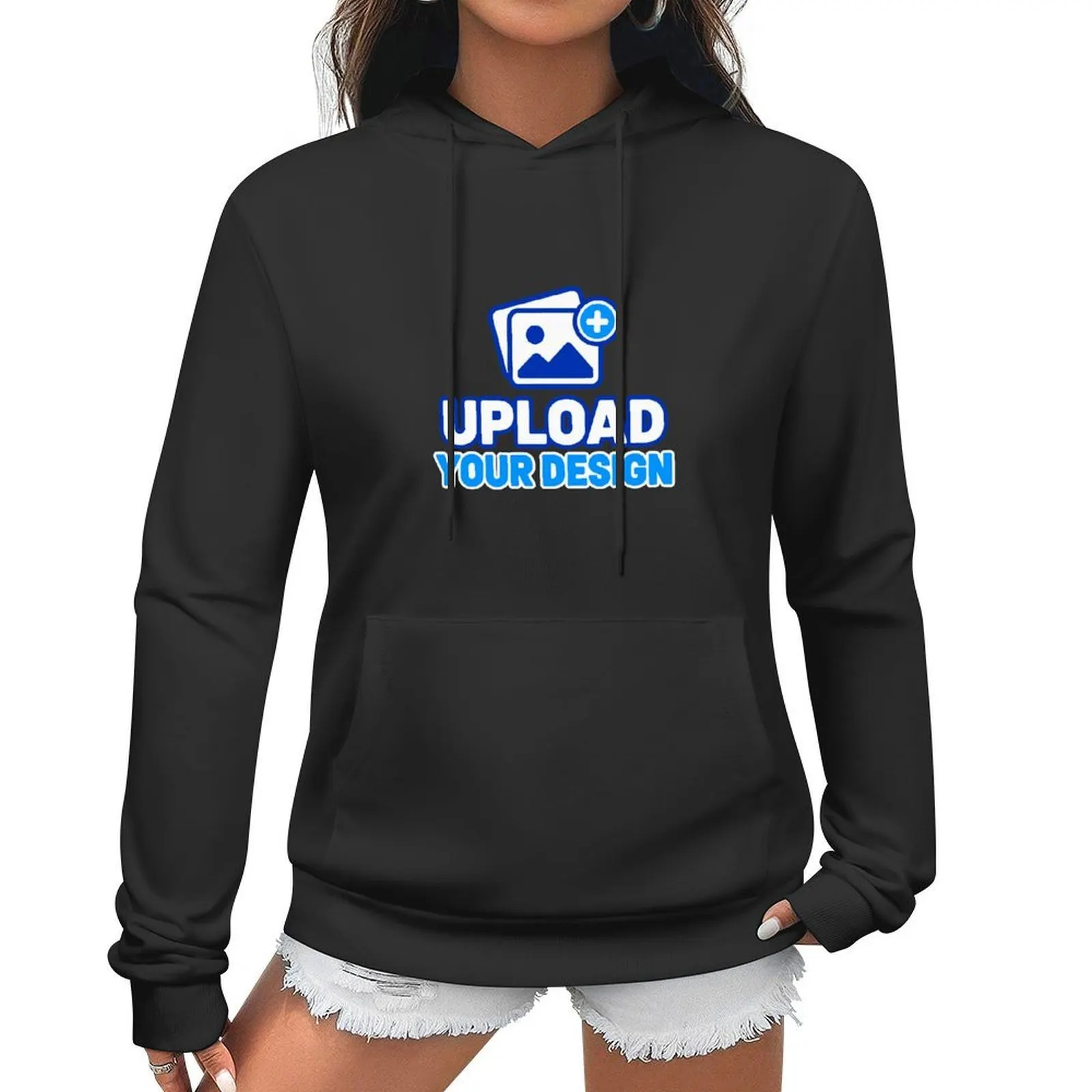Front-Print Fleece Pocket Hoodie &ndash; personalized print product image