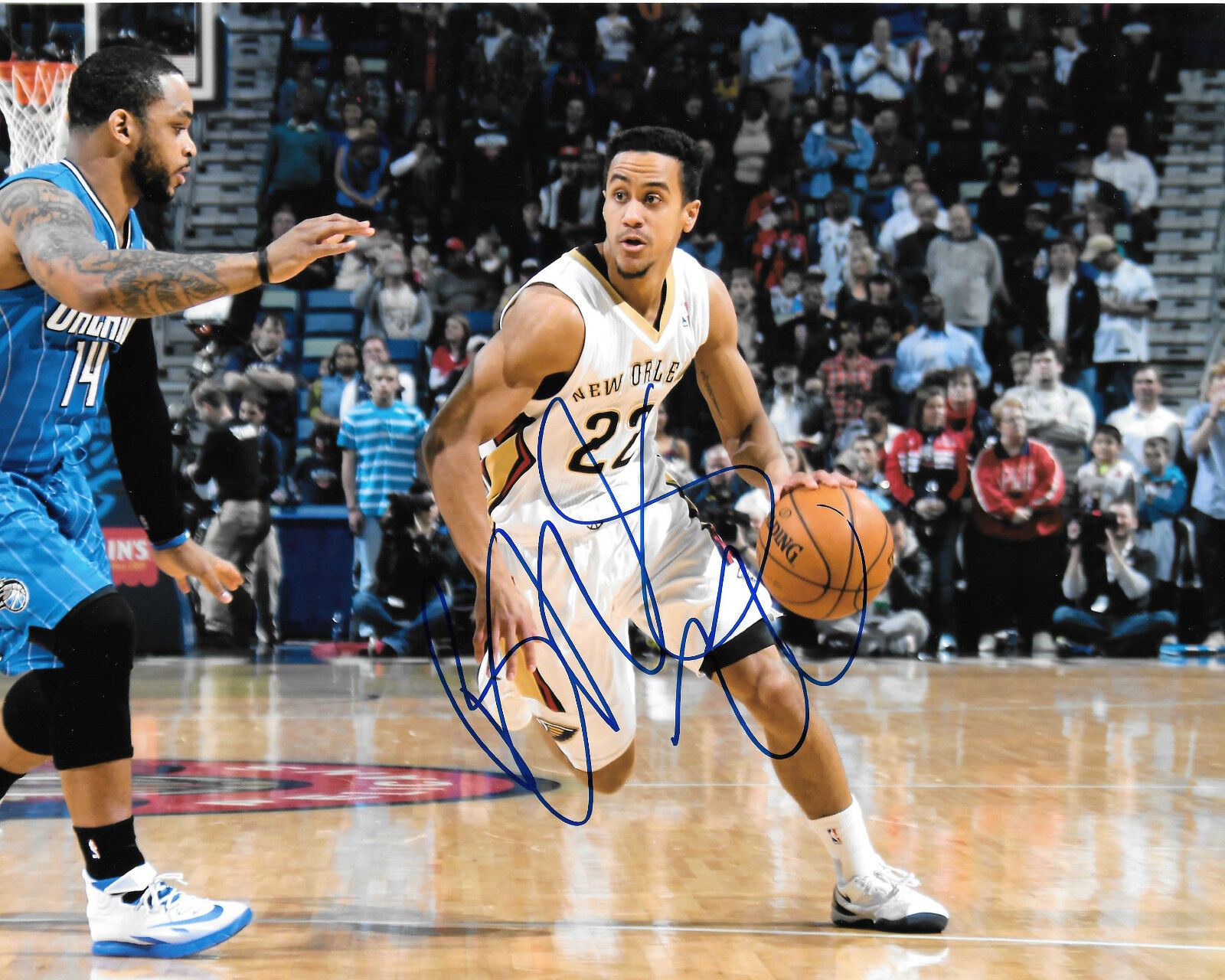 GFA New Orleans Pelicans * DIONTE CHRISTMAS * Signed 8x10 Photo Poster painting D1 COA