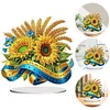 (US Local)Flower Double Sided Effect Table Top Diamond Painting Desktop Ornaments Kit (Sunflower B)