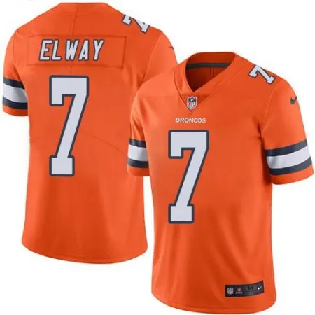 Broncos #7 John Elway Orange Men's Stitched NFL Limited Rush Jersey