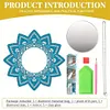 2pcs/set DIY Flowers Hanging Mirror Diamond Art Wall Door Decoration Kit
