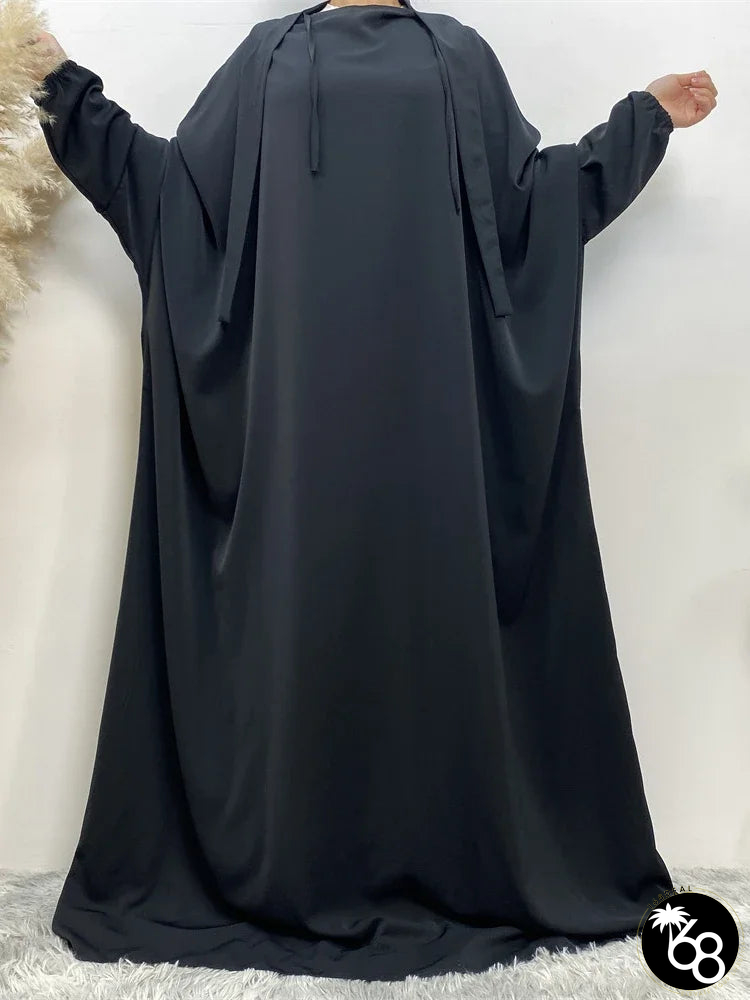 Women's Arabian Polyester Full Sleeves Solid Pattern Casual Abaya | 168DEAL