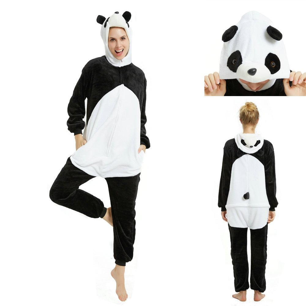 3D Panda Kigrumi Onesies for Adult Animal Costumes Pajamas All Size-Pajamasbuy