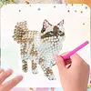4PCS 2D/Flat Acrylic DIY Diamond Art Fridge Magnet Kit Ragdoll Cat Design DIY Art Fridge Magnet Refrigerator Sticker Magnetic Diamond Art Decor Refrigerator Mailbox Home Decoration DIY Crafts