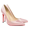 100mm Heels Red Bottoms Classic Party Daily Wedding Pumps Patent Stilettos Shoes
