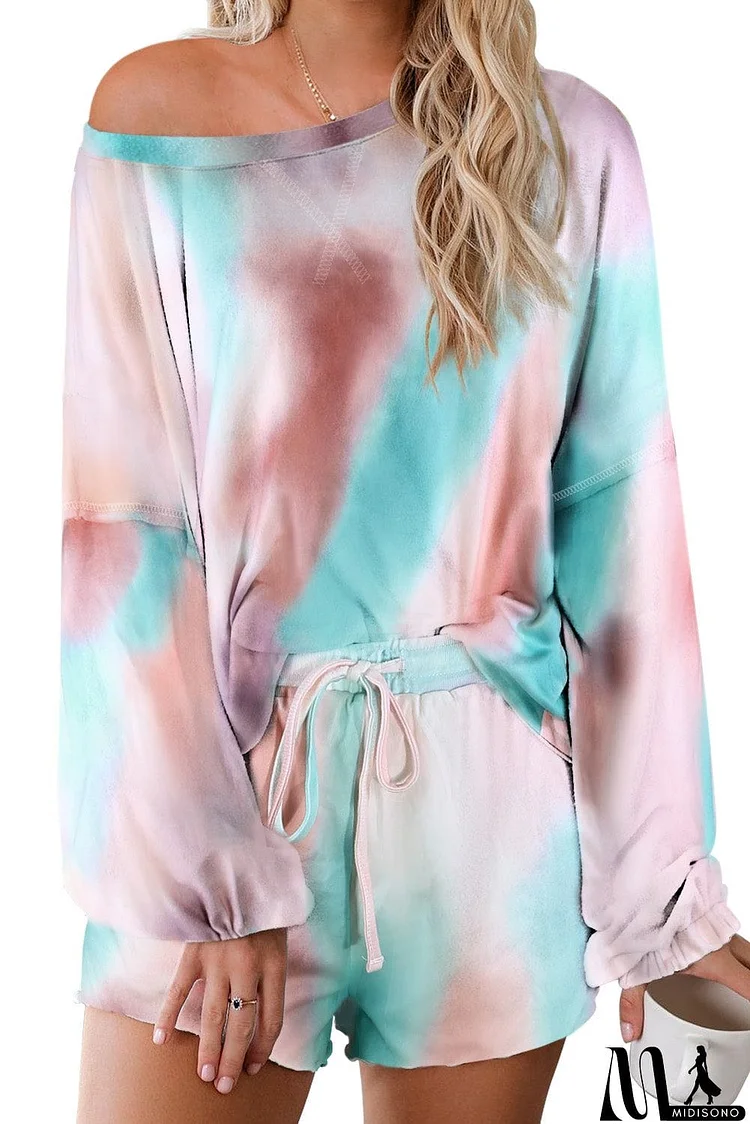 Multicolor Tie-dye Loungewear Set