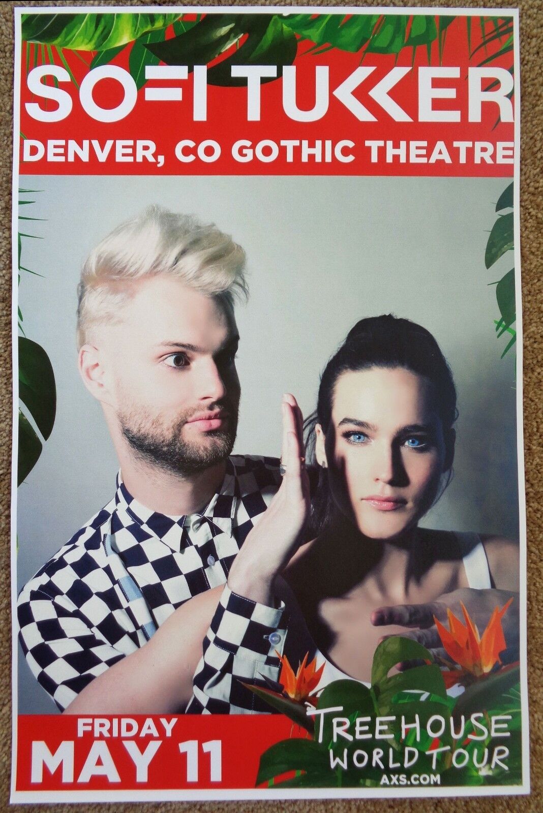 SOFI TUKKER 2018 Gig POSTER Denver Colorado Concert