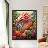 >SALE<Full Embroidery Eco-cotton Thread 11CT Print Flower Dragon Cross Stitch 50x60cm