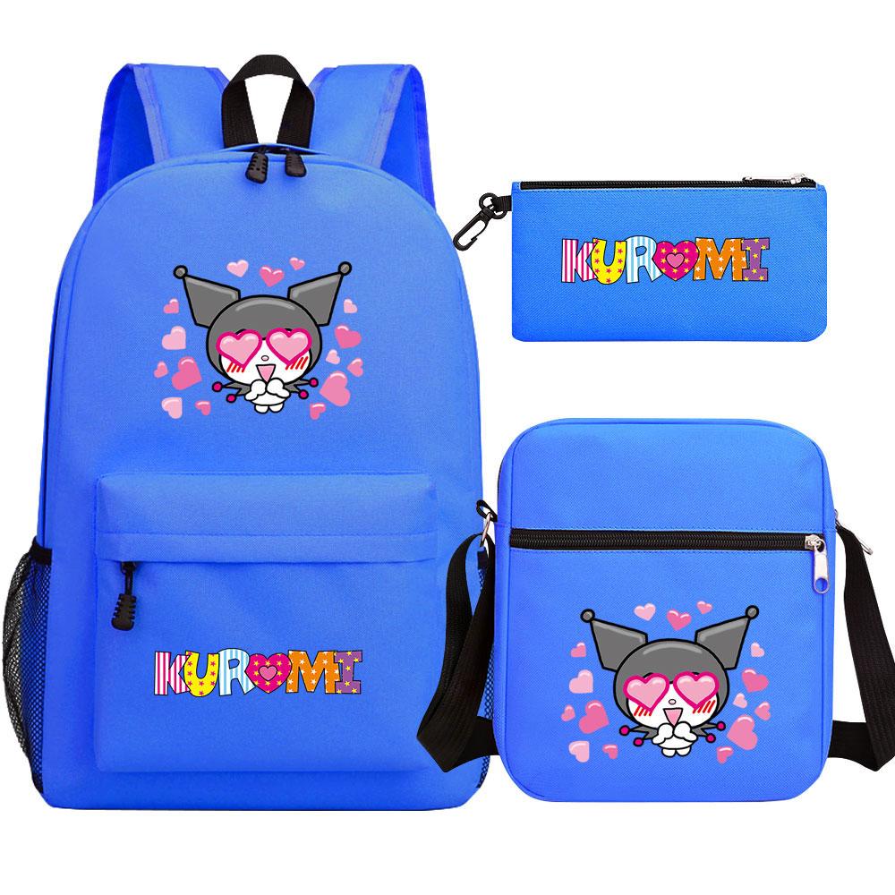 Mayoulove Kuromi Backpack Lightweight Design with Multiple Pockets for School Use-Mayoulove