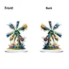 (US Local)DIY Double Sided Effect Special Shaped Flower Windmill Diamond Painting Desktop Decorations Kit