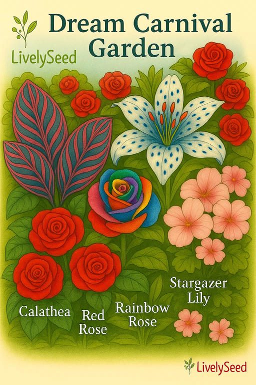 LivelyseedTM Dream Carnival Garden Flower Seed Kit