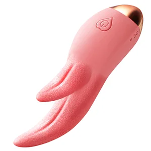 Tongue Licking Silicone Vibrator – 10 Frequency Masturbation Device with Heating Option Intense Pleasure