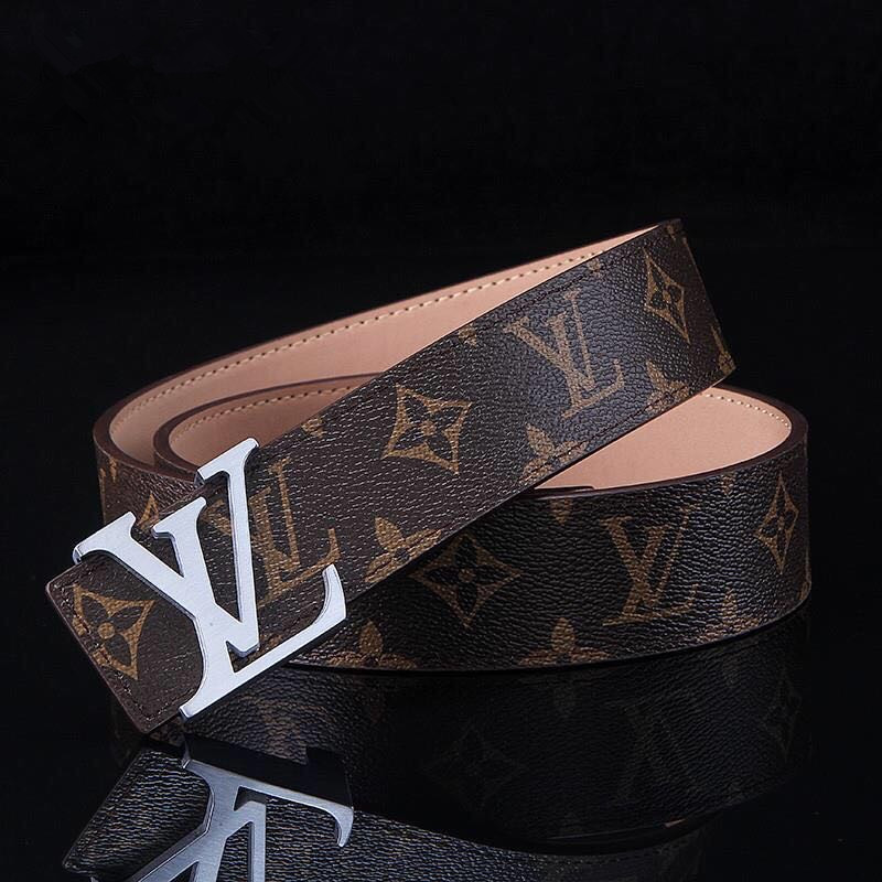 Louis Vuitton LV Initiales Belt Monogram Logo Story 40MM Brown in