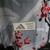 Japan  2025 White with Fox and Cherry Blossom Pattern  Shirt