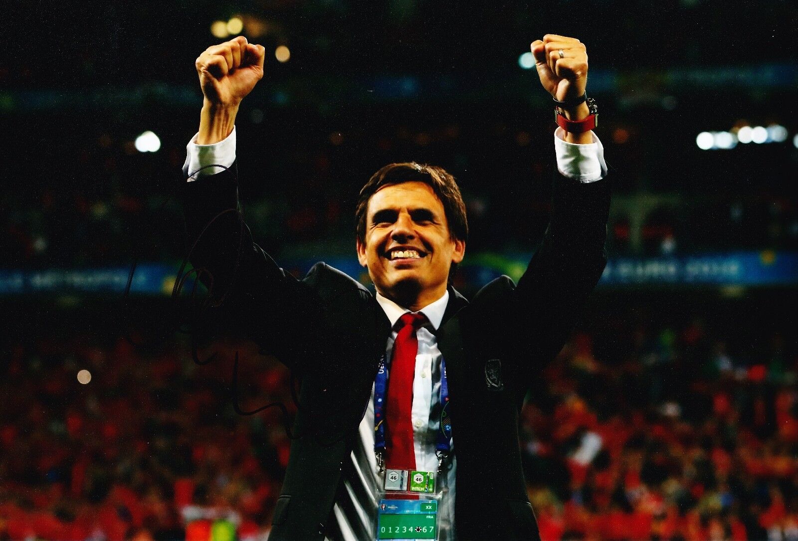 Chris Coleman Signed 12X8 Photo Poster painting WALES EUROS 2016 AFTAL COA (1764)