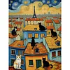 Van Gogh Cat-11CT Stamped Cross Stitch 40*55cm/15.75*21.65in tapestrymarket