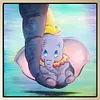 Diamond Painting -DIY Round Drill Cartoon Fly Elephant