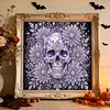 Partial Drill 5D Diamond Painting Kit Skull Abstract 30x30cm(Purple Skull)