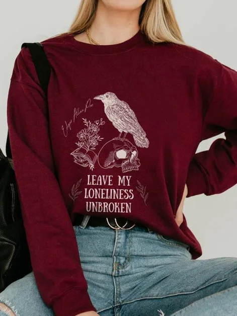 Girl Dark Academia Edgar Allan Poe Sweatshirt