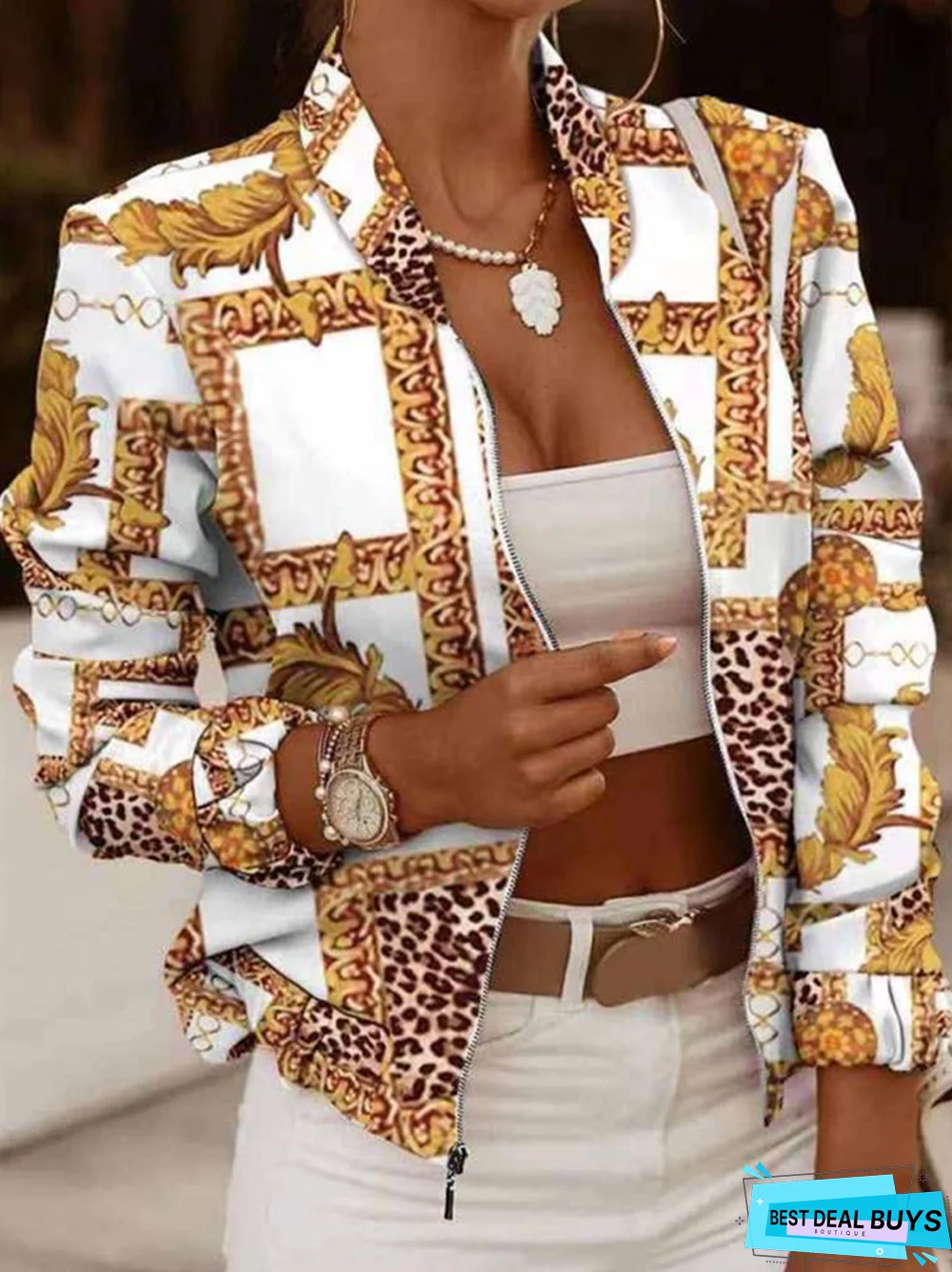 Casual Long Sleeve Shift Outerwear