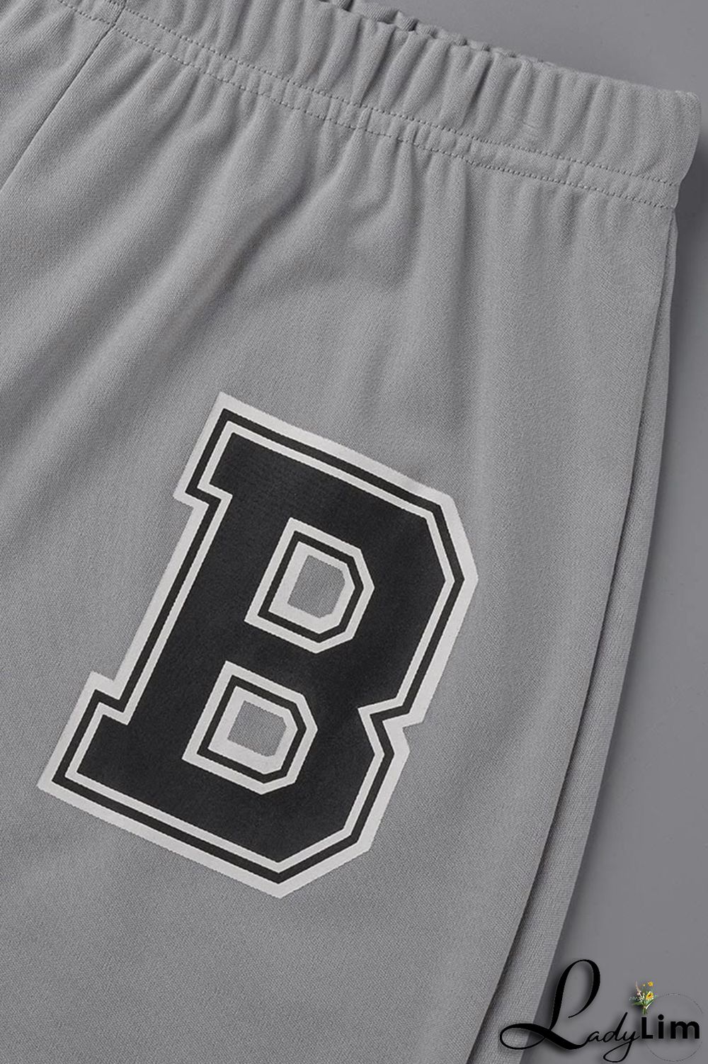 Peacock Blue Fashion Casual Letter Print Basic Zipper Collar Short Sleeve Two Pieces