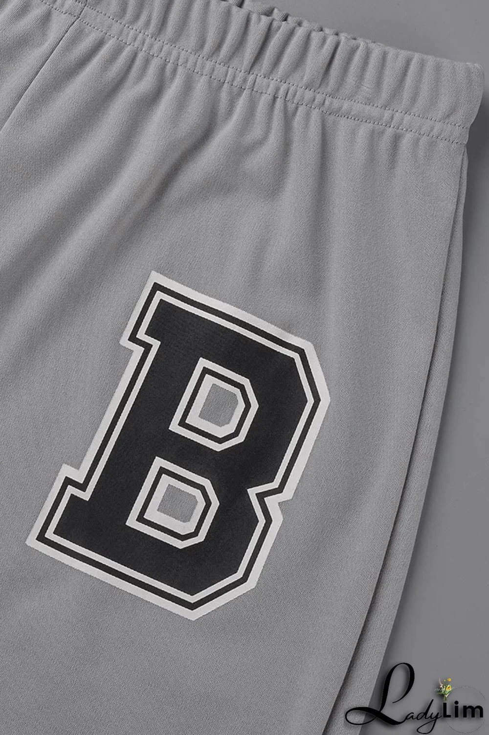 Peacock Blue Fashion Casual Letter Print Basic Zipper Collar Short Sleeve Two Pieces