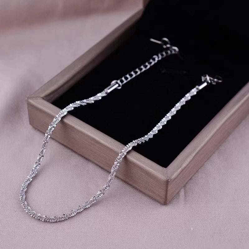 Elegant Streetwear Heart Shape Titanium Steel Anklet