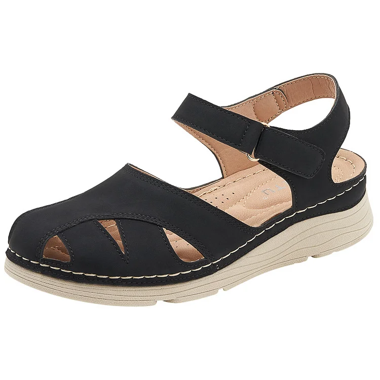 Casual Orthopedic Velcro Walking Wedge Toe Sandals SIKETU Stunahome.com
