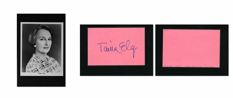 Taina Elg - Signed Autograph and Headshot Photo Poster painting set