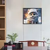 >SALE<5D DIY Full Round Drill Diamond Painting Winter Fox Kit Home Decoration 35x30cm