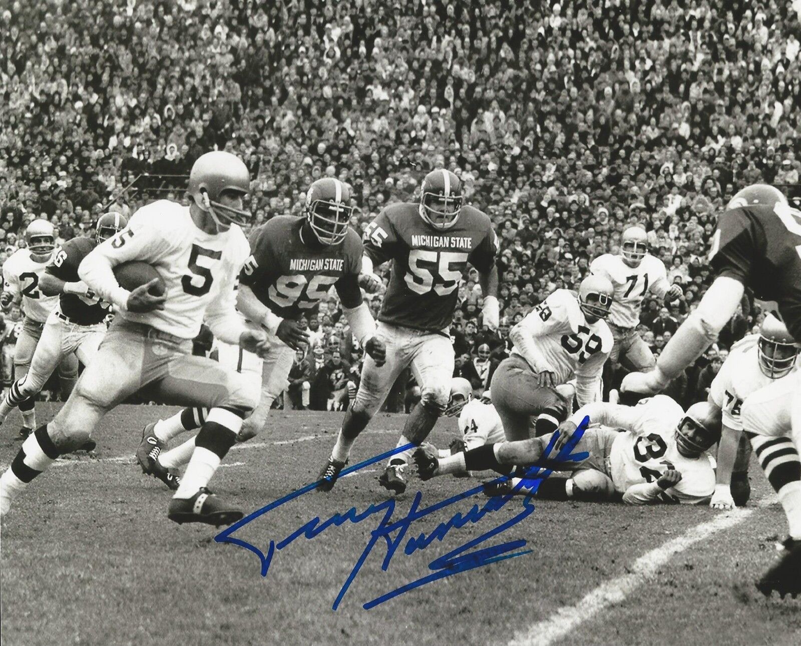 Autographed Terry Hanratty University of Notre Dame 8x10 Photo Poster painting - w/COA