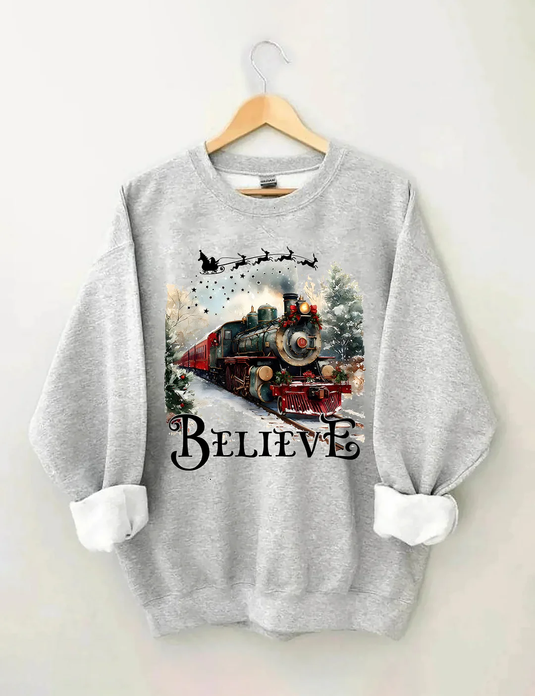 Believe Train Christmas Sweatshirt