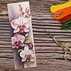 Watercolor Phalaenopsis-11CT Stamped Cross Stitch Bookmark 18*6cm(Double Sided)