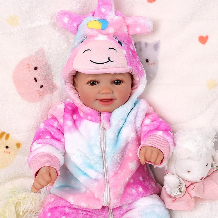 Babeside Smiling Reborn Baby Sunny 17'' &ndash; Little Infant Girl & A Heart-Healing Gift