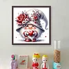 Flower Gnome - 18CT Stamped Cross Stitch - 30*30cm - Cartoon