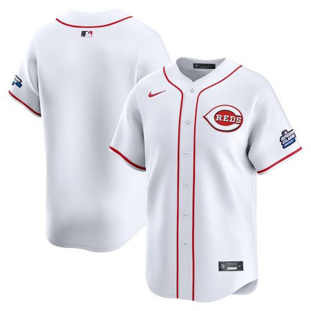 Men's Cincinnati Reds  White 2025 MLB Speedway Classic Home Limited Jersey